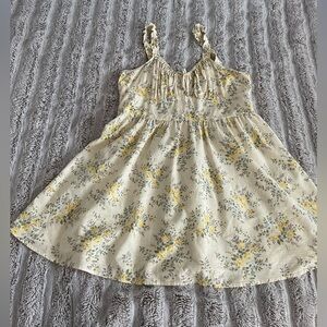 Lucky Brand sleeveless cream flowered dress size XL